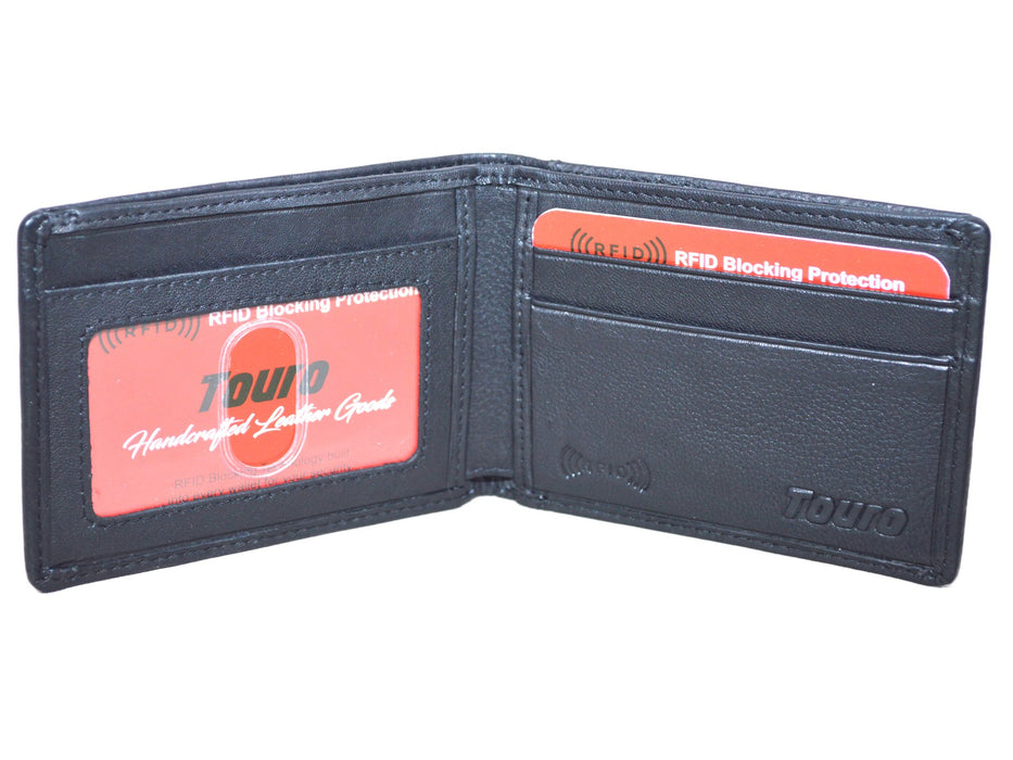 Touro Signature Leather Wallets Pebble Grain Card Wallet