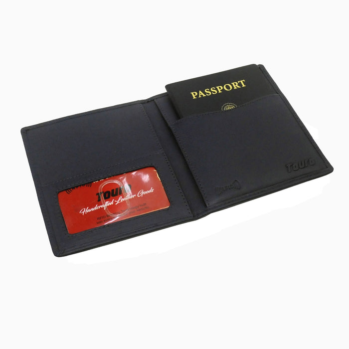 Touro Signature Leather Wallets Pebble Grain Passport Case