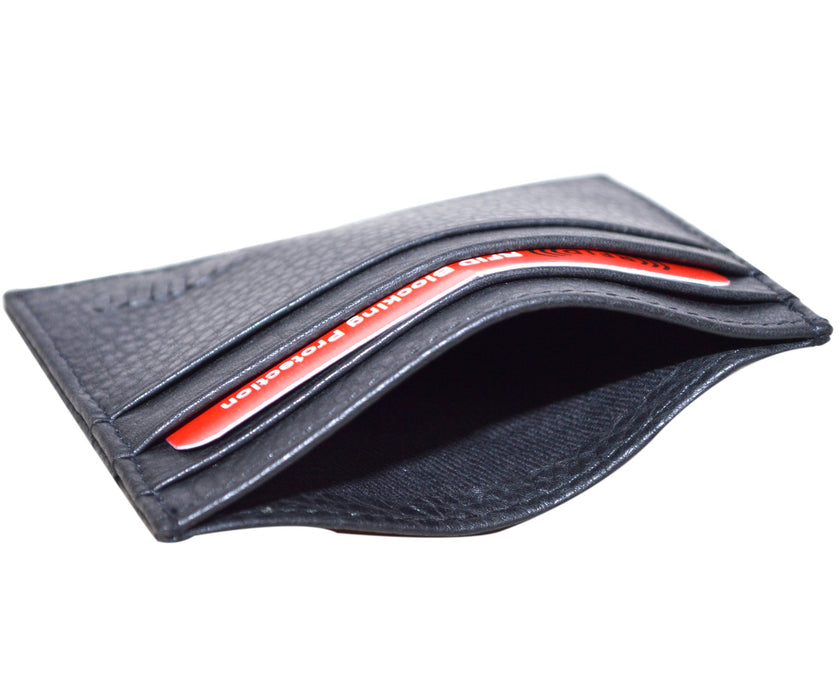 Touro Signature Leather Wallets Pebble Grain Credit Case