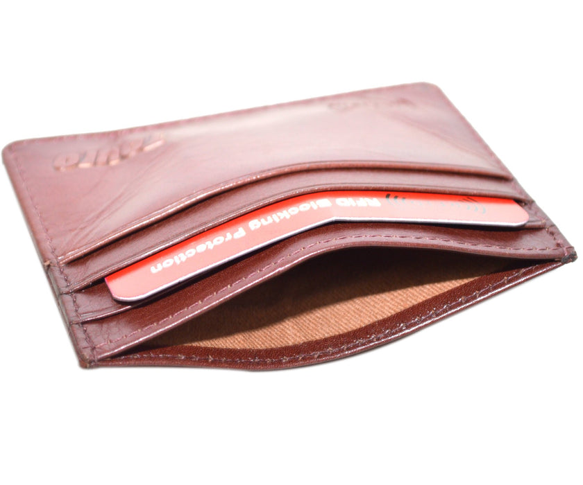Touro Signature Leather Wallets Veg Tanned Slim Card