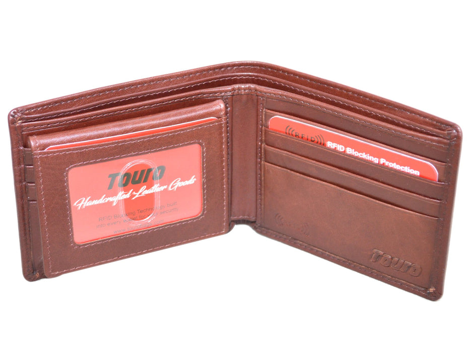 Touro Signature Leather Wallets Veg Tanned ID Flip Wallet